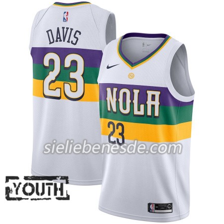 Kinder NBA New Orleans Pelicans Trikot Anthony Davis 23 2018-19 Nike City Edition Weiß Swingman